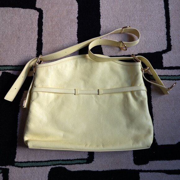 EUC Givenchy Voyou Medium Leather Hobo Bag in Soft Yellow - Picture 3 of 10